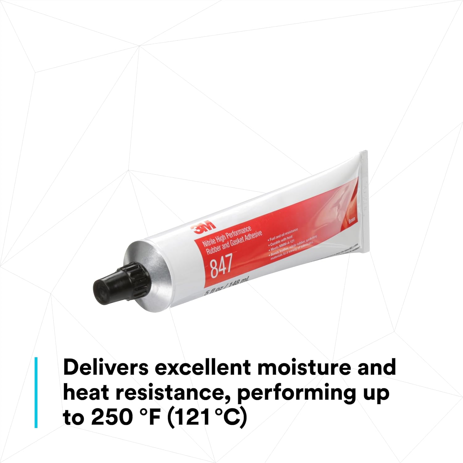 3M Nitrile High Performance Rubber and Gasket Adhesive 847, Brown, 5 oz