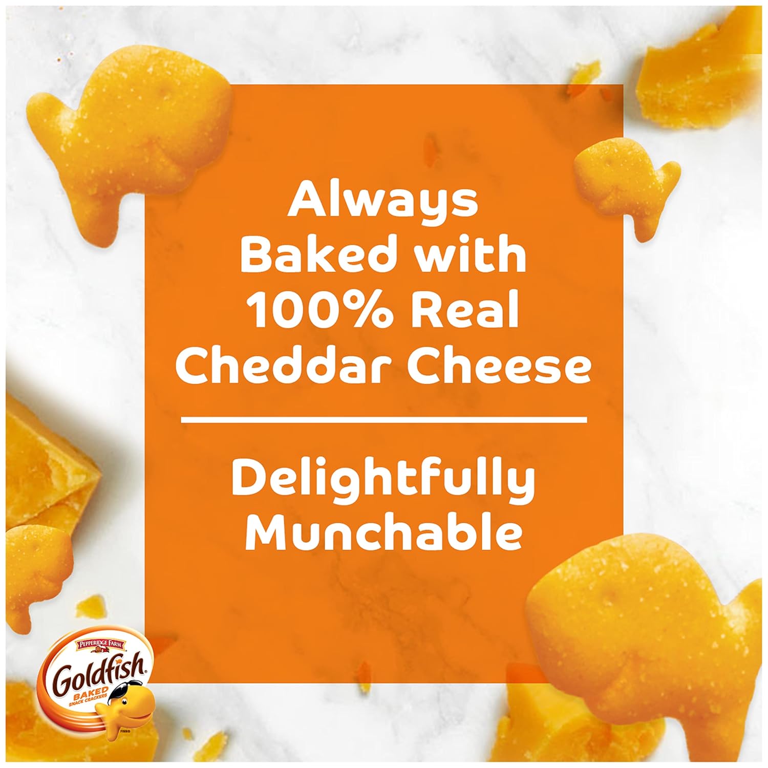 Pepperidge Farm Goldfish Cheddar Crackers, 1.5 oz. Snack Packs, 30 Count 1.5 Ounce (Pack of 30) Cheddar 30ct