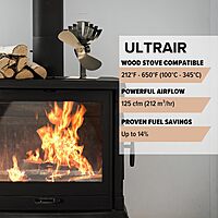 UltrAir Heat Powered Stove Fan - Powerful Classic Design, High Performance, Perfect for Wood Stoves