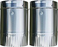 Builder's Best 111396 Round-to-Oval Adapter, 4 in Aluminum (Pack of 2)