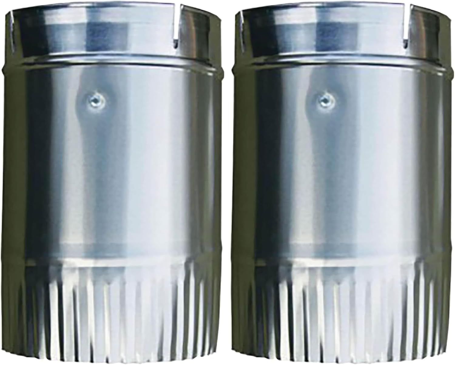 Builder's Best 111396 Round-to-Oval Adapter, 4 in Aluminum (Pack of 2)