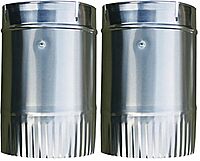 Builder's Best 111396 Round-to-Oval Adapter, 4 in Aluminum (Pack of 2)