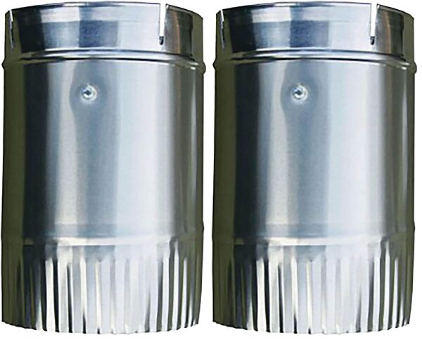 Builder's Best 111396 Round-to-Oval Adapter, 4 in Aluminum (Pack of 2)