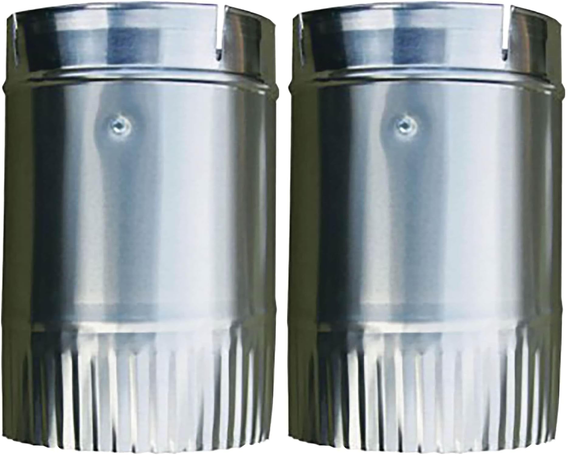 Builder's Best 111396 Round-to-Oval Adapter, 4 in Aluminum (Pack of 2)