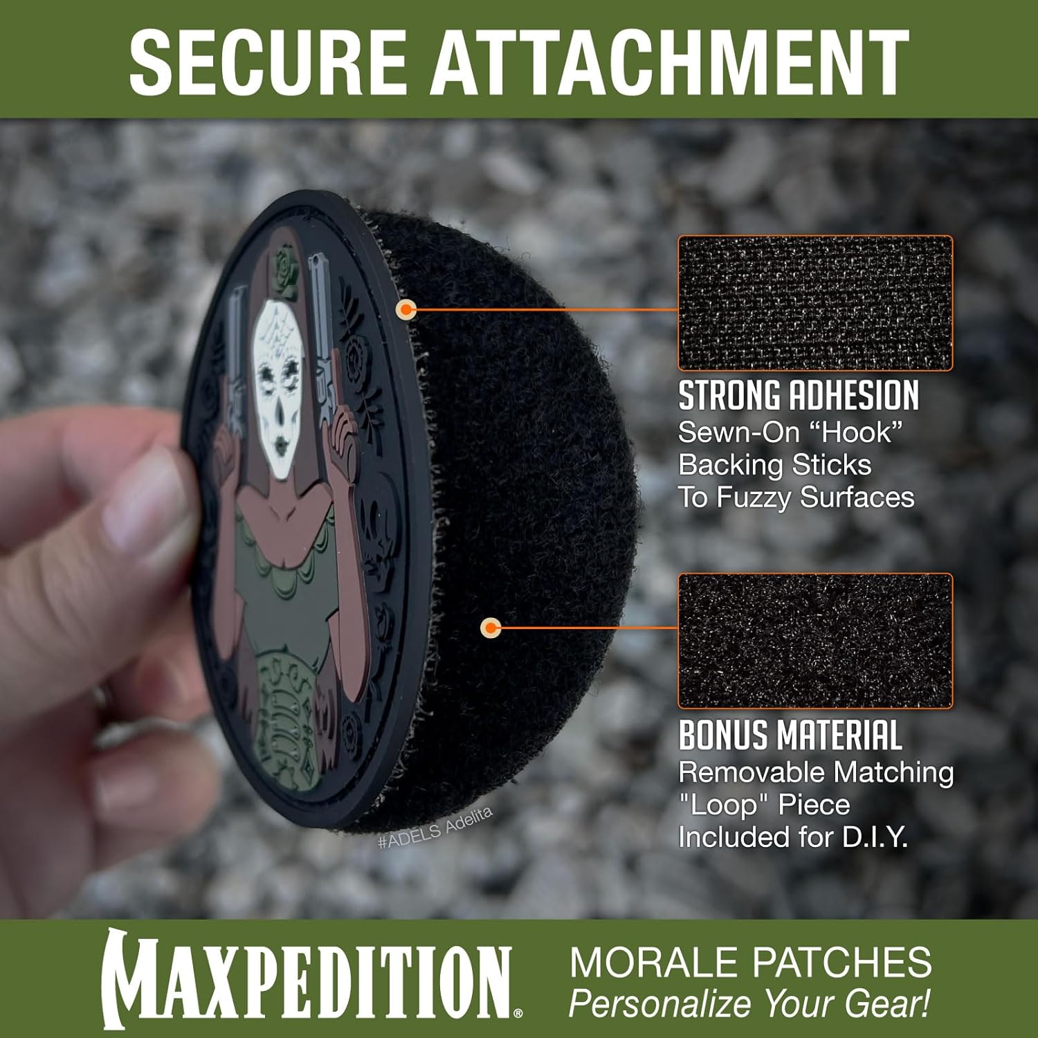 MAXPEDITION Adelita Morale Patch (PVC, Hook-Back, Tactical)