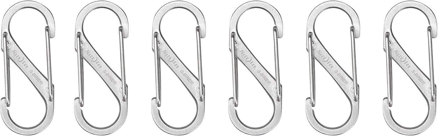S-Biner Stainless Steel Dual Carabiner #1 - 6 Pack - Stainless