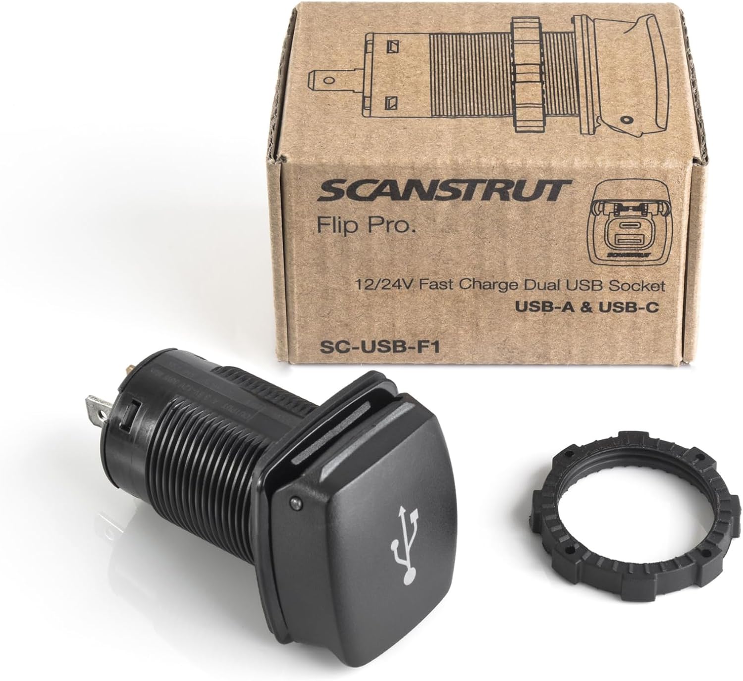 Scanstrut ROKK SC-USB-F1 Flip Pro Waterproof USB Socket - Dual Port