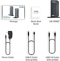 Plugable USB 3.0 and USB-C Universal Laptop Docking Station with 2 HDMI Ports for Windows, Mac (Driver Required)