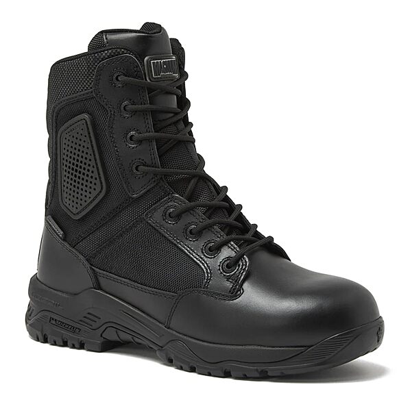 MAGNUM Strike Force 8" Side Zipper Waterproof Tactical Boots w/ Slip Resistant MICHELIN Outsole