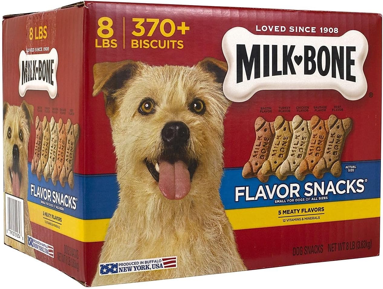 Milk-Bone Flavor Snacks Dog Biscuits, 8 lb — 370 Treats