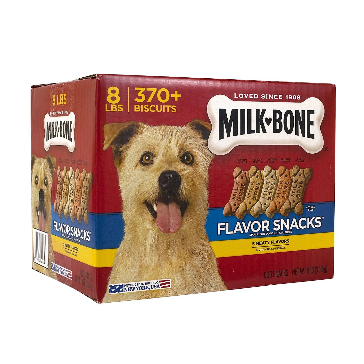 Milk-Bone Flavor Snacks Dog Biscuits, 8 lb — 370 Treats