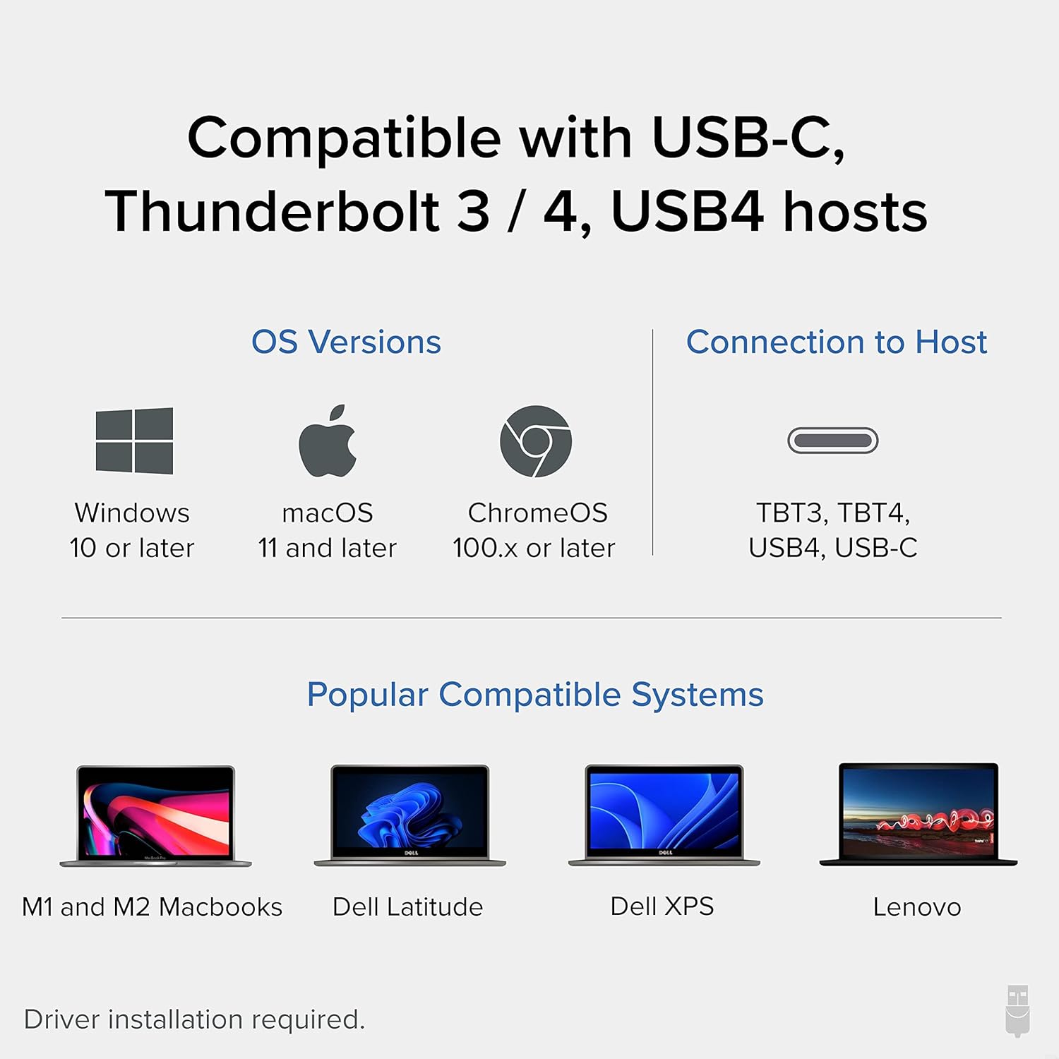 Plugable 13-in-1 USB C Docking Station 4K Triple Monitor with 100W Power Delivery | USB C Dock for Windows, Mac, ChromeOS