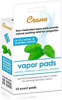 Crane Menthol-Eucalyptus Universal Vapor Pads, 12 Pack, for use Droplets, Corded Inhaler, Warm Mist humidifier