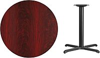 Flash Furniture Graniss 36'' Round Mahogany Laminate Table Top with 30'' x 30'' Table Height Base