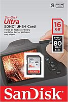 Sandisk Ultra SDHC 16GB 80MB/S C10 Flash Memory Card (SDSDUNC-016G-AN6IN)
