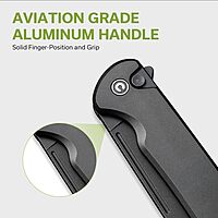 CIVIVI Chevalier II Folding Pocket Knife, Button Lock, 3.47\" Sheepsfoot Blade, Aluminum Handle