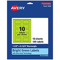 Avery Printable Rectangle Labels with Sure Feed Technology - Print-to-the-Edge