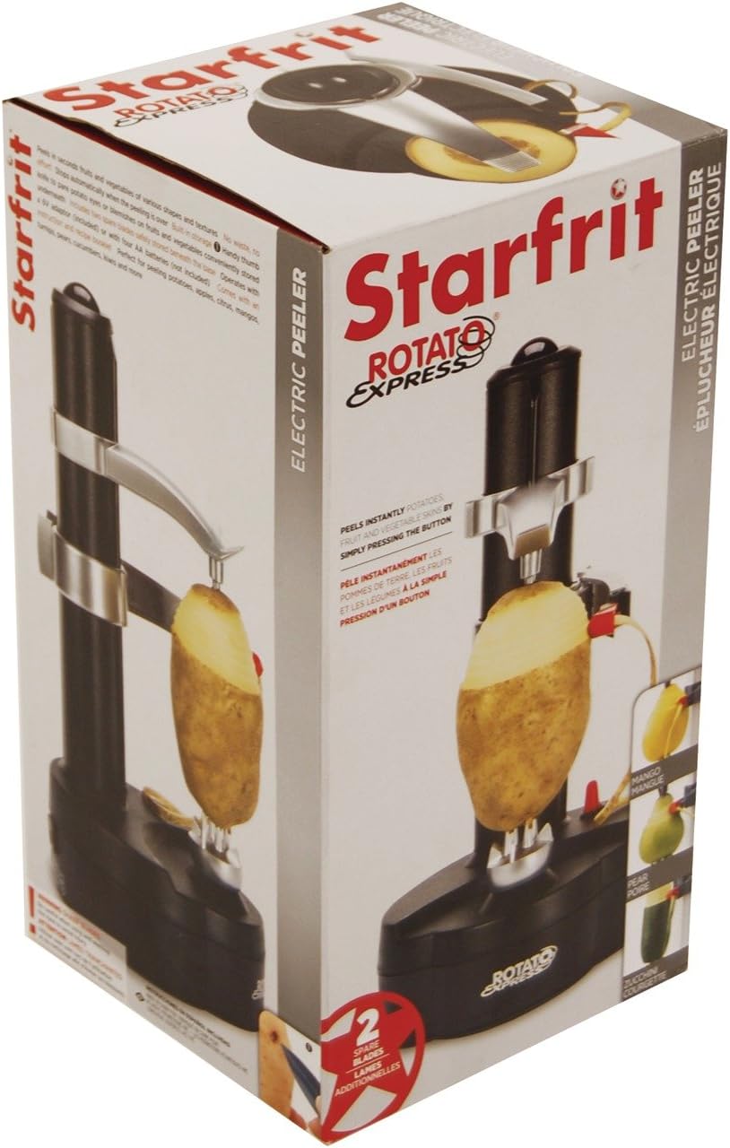 Starfrit Rotato Express Electric Peeler - 2 Spare Blades - Safe & Easy to Use