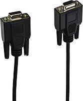 C2G Legrand DB9 Cable, Black Serial RS232 Cable, 6 Foot Serial Cable, CMG-Rated Female to Female Serial Cord, C2G 52035