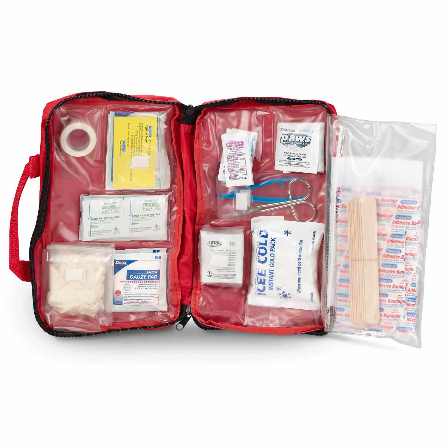 PhysiciansCare Soft-Sided First Aid Kit, Blue, 195 Pieces