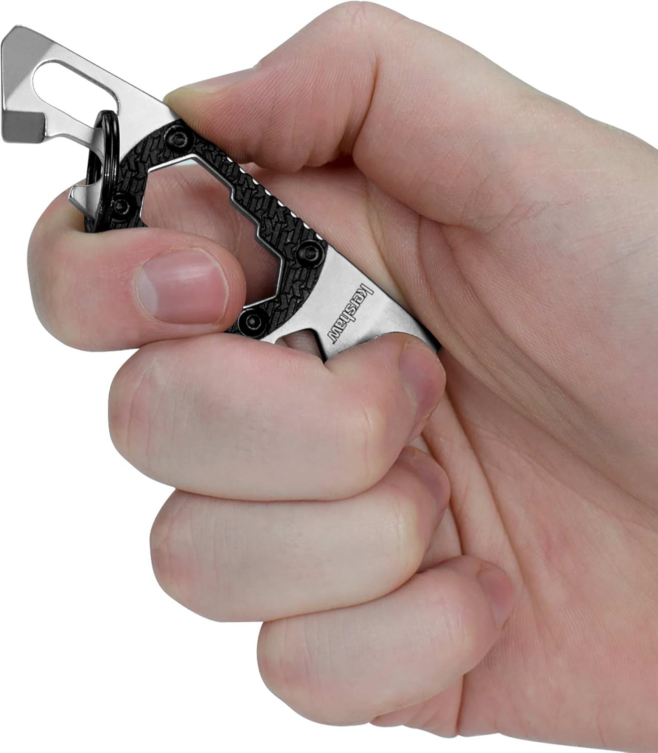Kershaw PT-2 Compact Keychain Pry Tool (8810X); Features Bottle Opener, Two Screwdriver Tips, Pry Bar, Wire Scraper
