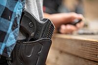 BIANCHI 105 Minimalist Leather Belt Slide Holster