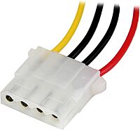 StarTech.com 12in Molex LP4 Power Extension Cable M/F - 4 pin Molex Power Connector - 4 pin Power Extension Cable
