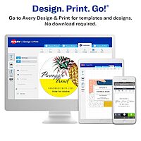 Avery Matte White Removable Rectangle Labels, Sure Feed Technology, Print-to-The-Edge, 4.75" x 3.5", 60 Removable Labels, Laser/Inkjet Printable 60 labels