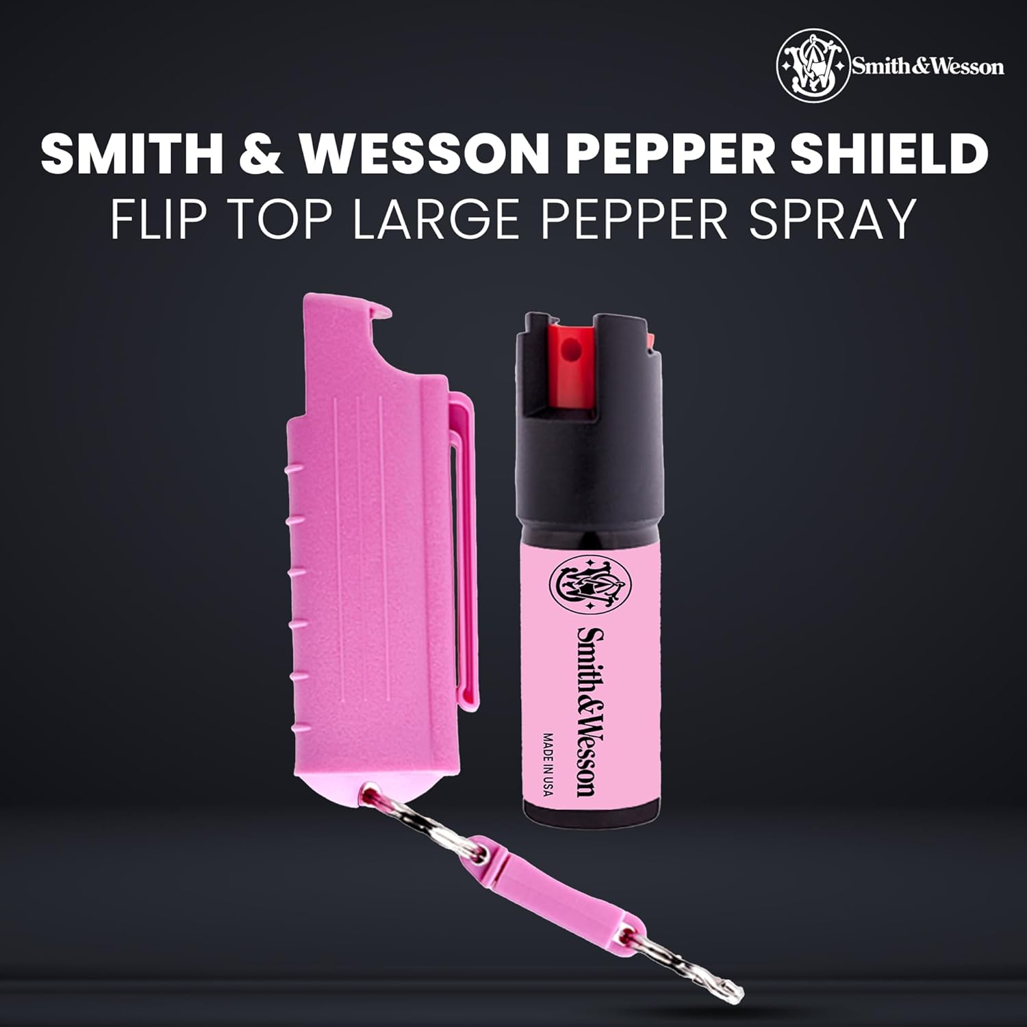 Smith & Wesson Pepper Shield Keychain Quick-Release Pepper Spray for Women