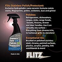 Flitz Stainless Steel Polish Protectant - 16oz Bottle, USA-Made Ceramic Coating for Stainless Steel Appliances