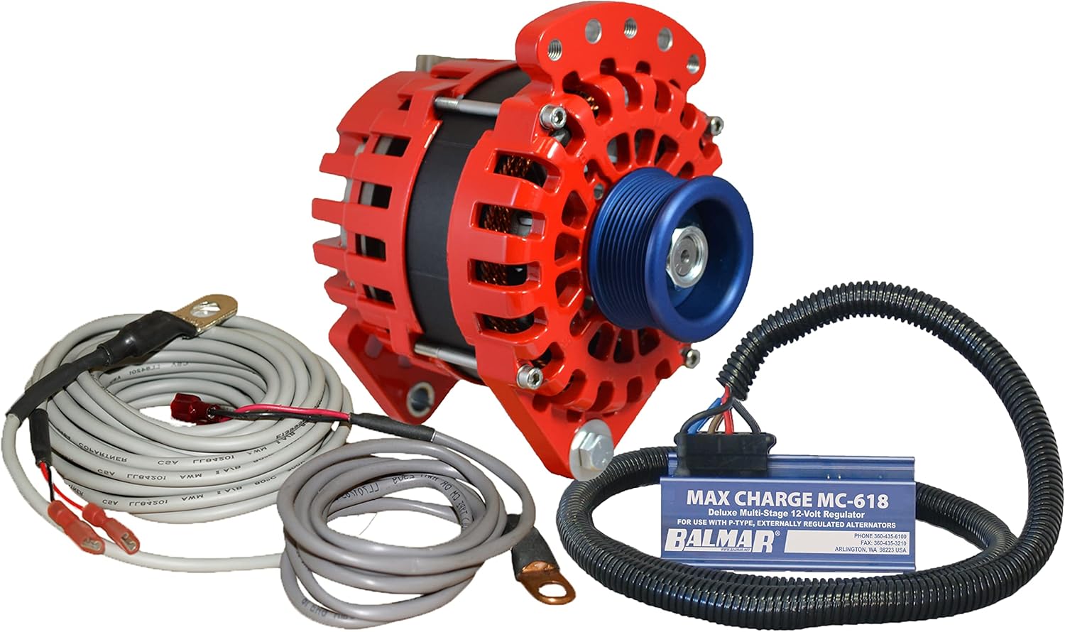 BALMAR Alternator 3.15" Dual Foot Saddle J10 Serpentine Pulley 170A 12V