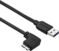StarTech.com Slim USB 3.0 A to Micro-B Angled Micro-USB Cable