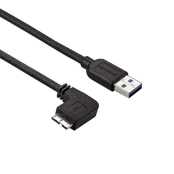StarTech.com Slim USB 3.0 A to Micro-B Angled Micro-USB Cable
