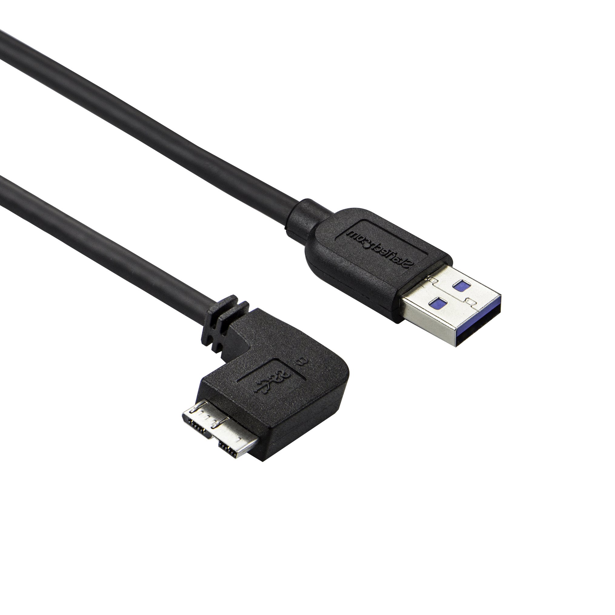 StarTech.com Slim USB 3.0 A to Micro-B Angled Micro-USB Cable