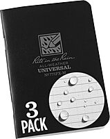 RITE IN THE RAIN Weatherproof Mini-Stapled Notebook, Field-Flex Cover, Universal Pattern
