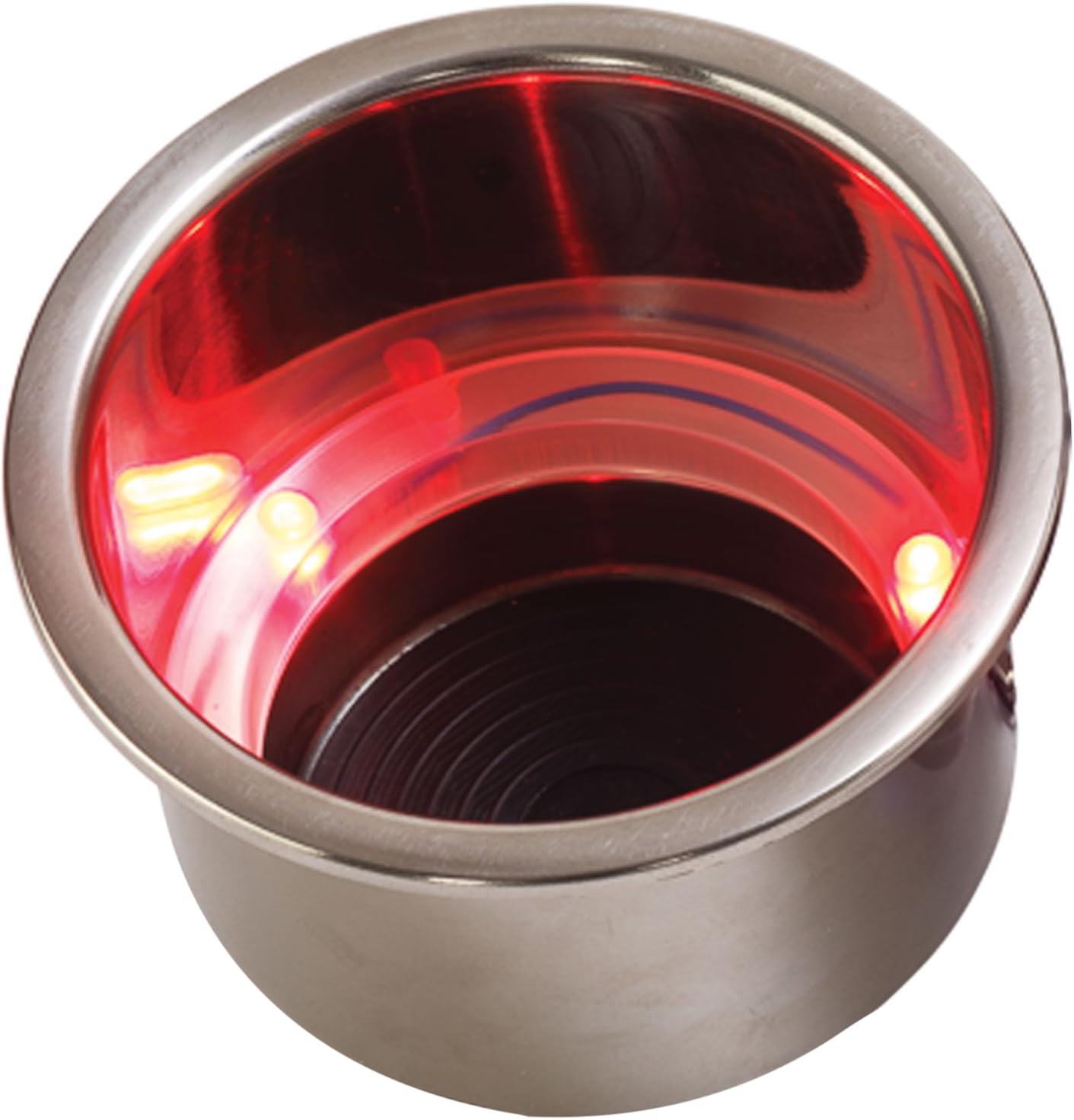 Sea-Dog LED Flush Mount Combo Drink Holder w/Drain Fitting