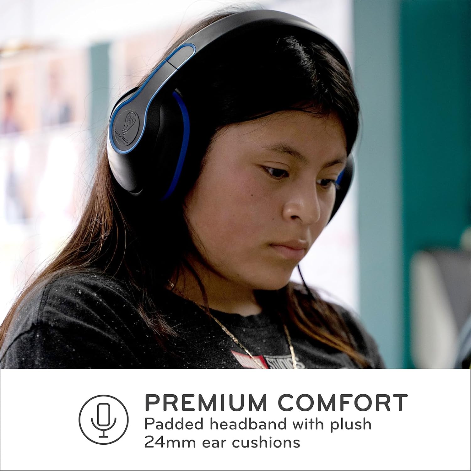 ThinkWrite Technologies REVO TW300, Premium Wired Over-Ear Headphones, Noise Reducing Headphones with 3.5mm Jack