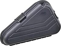 Plano Protector Series Shaped Pistol Case, Large, Black, Hunting Gun Case with Padlock Tabs and Foam Padding