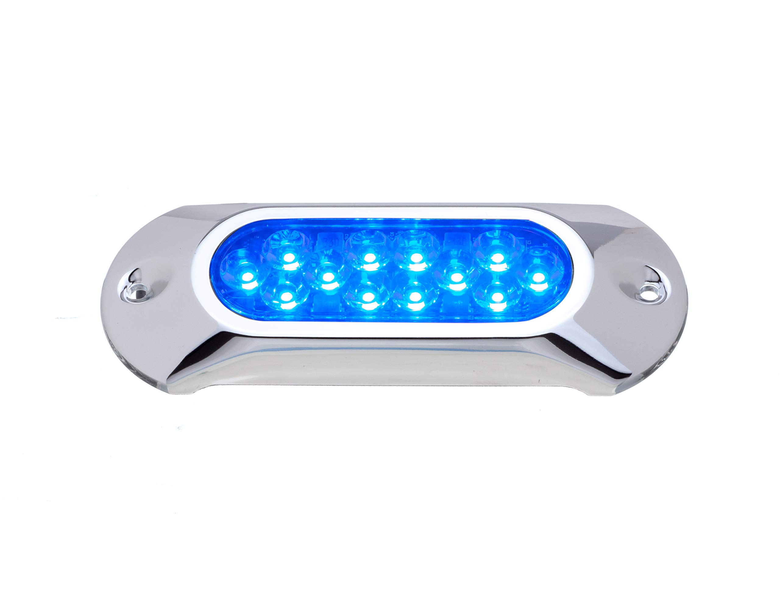 Attwood 65UW12B-7 Lightarmor Ultra-Bright 12-LED 1,650 Lumen Underwater Light, Sapphire Blue