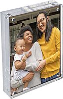 Azar Displays Acrylic Vertical/Horizontal Block Frame with Magnets