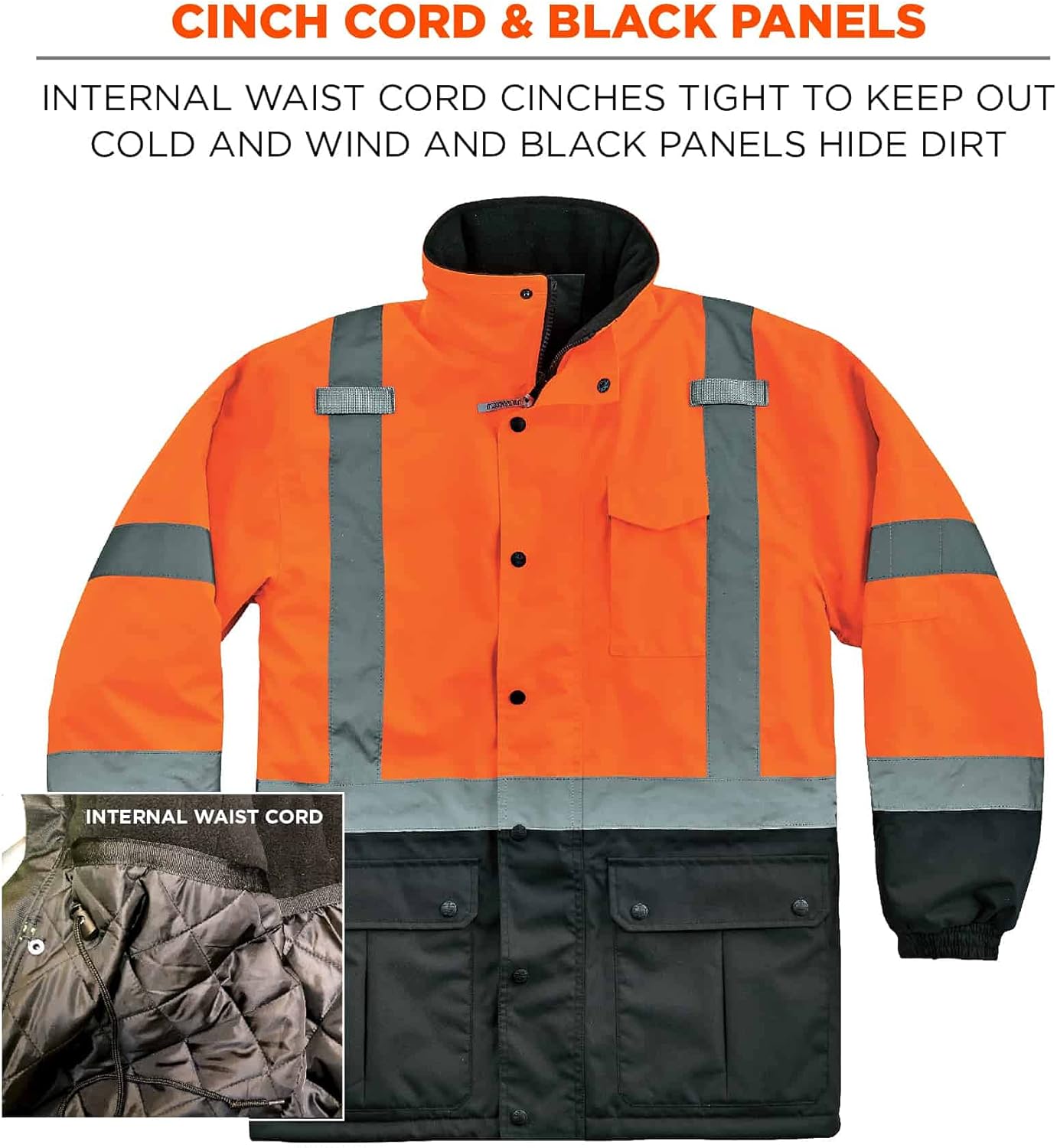 Ergodyne GloWear 8384 Type R Class 3 Hi-Vis Quilted Thermal Parka