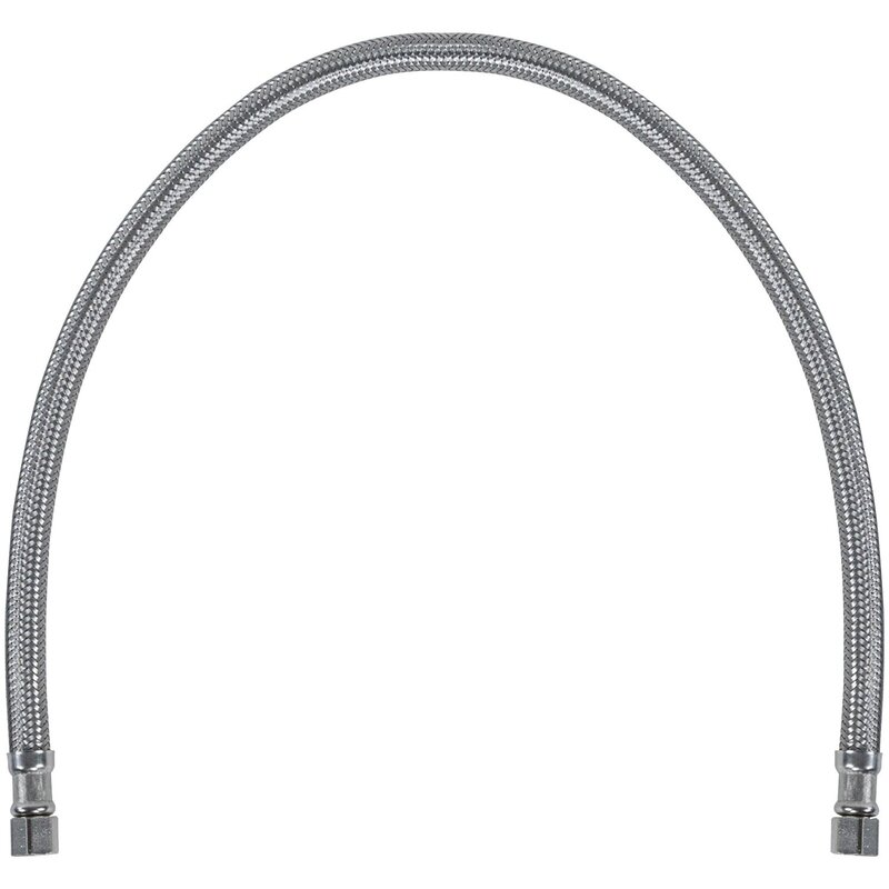 Certified Appliance Accessories Braided Stainless Steel Ice Maker Connector - 24in - Silver, Stainless Steel - IM24SS