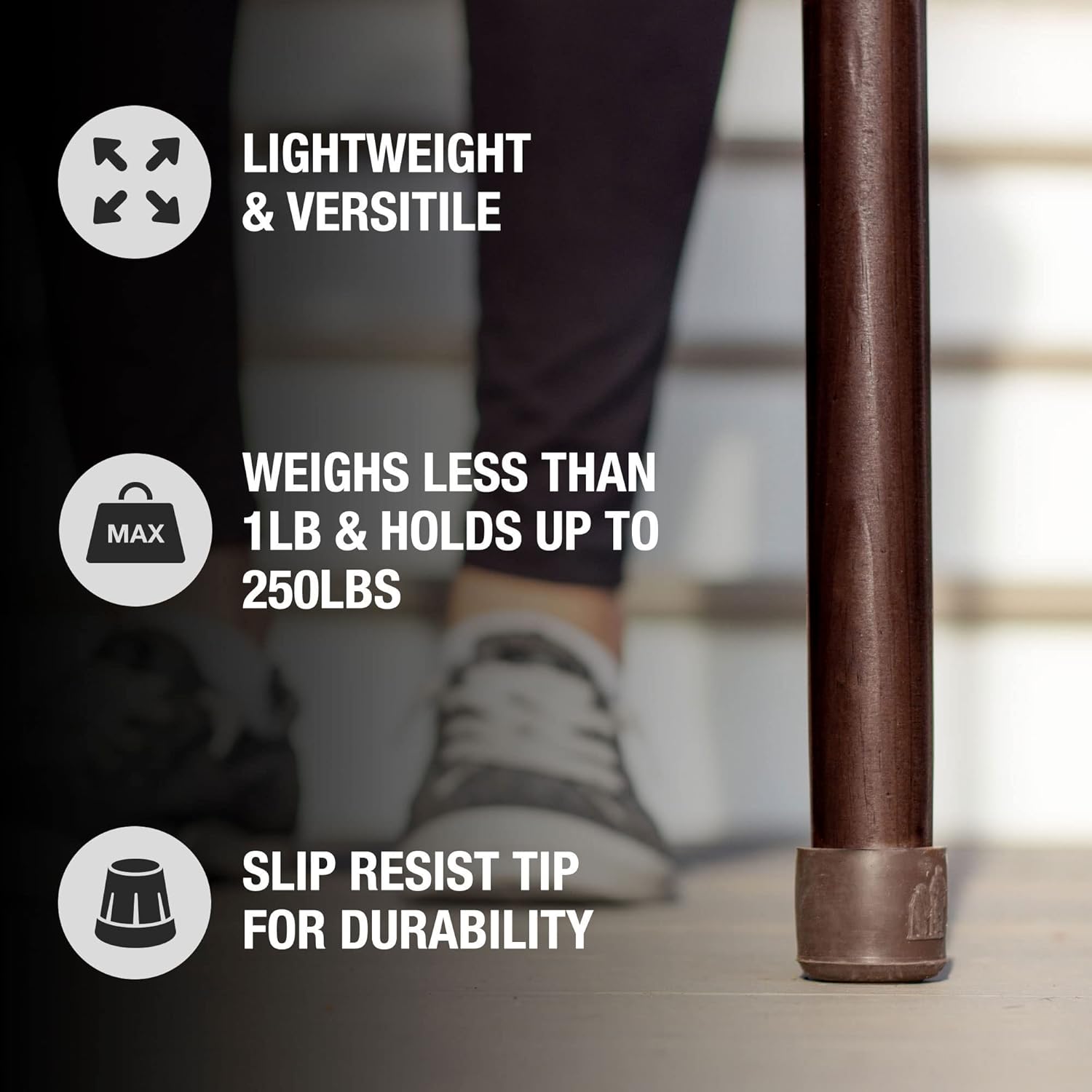Brazos Handcrafted Wood Walking Stick, Twisted Pine, Trekker Style Handle, for Men & Women, Made in The USA, 55" Brown
