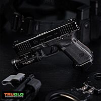 TRUGLO Tritium Pro Night Sights for Glock Handgun Models - Front & Rear Set (White Ring)