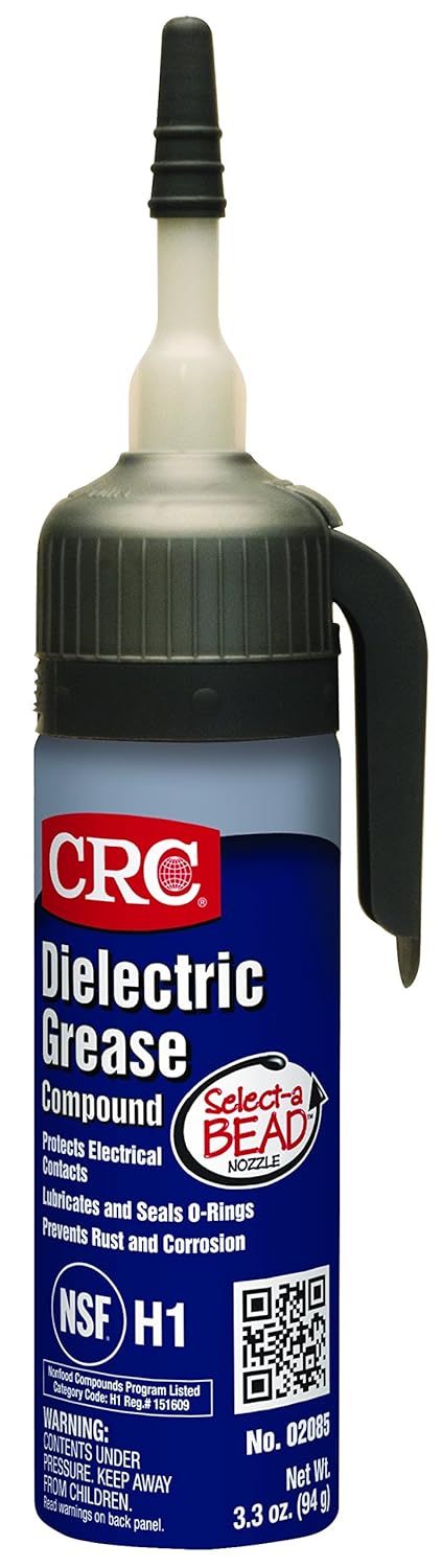 CRC Dielectric Grease 02085 – 3.3 Wt Oz., Non-Curing Silicone Compound for O-Rings, Fasteners, Rubber, Plastic Parts
