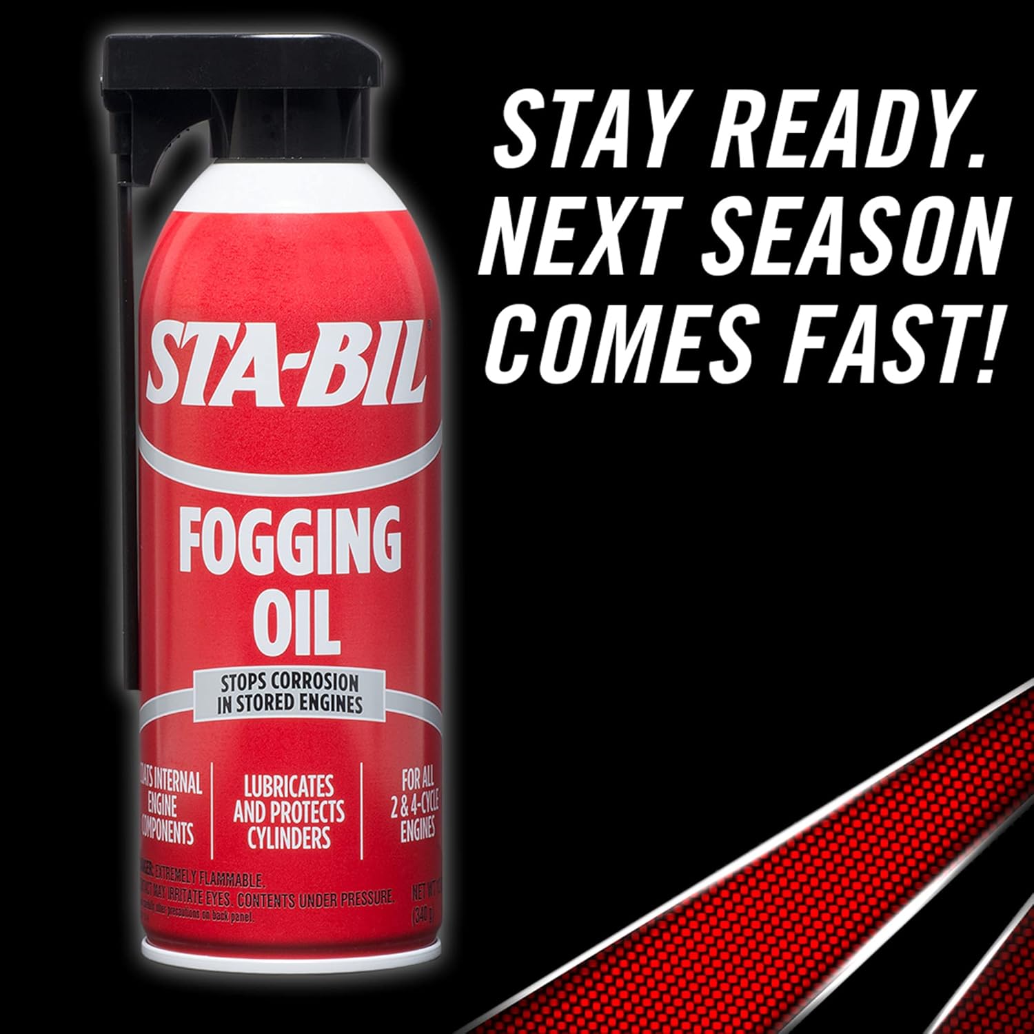 STA-BIL (22001) Fogging Oil - Stops Corrosion In Stored Engines - Lubricates And Protects Cylinders