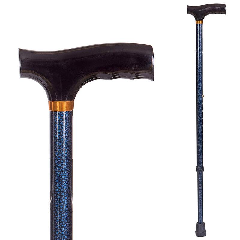 DMI Lightweight Aluminum Adjustable Walking Cane with Derby-Top Handle