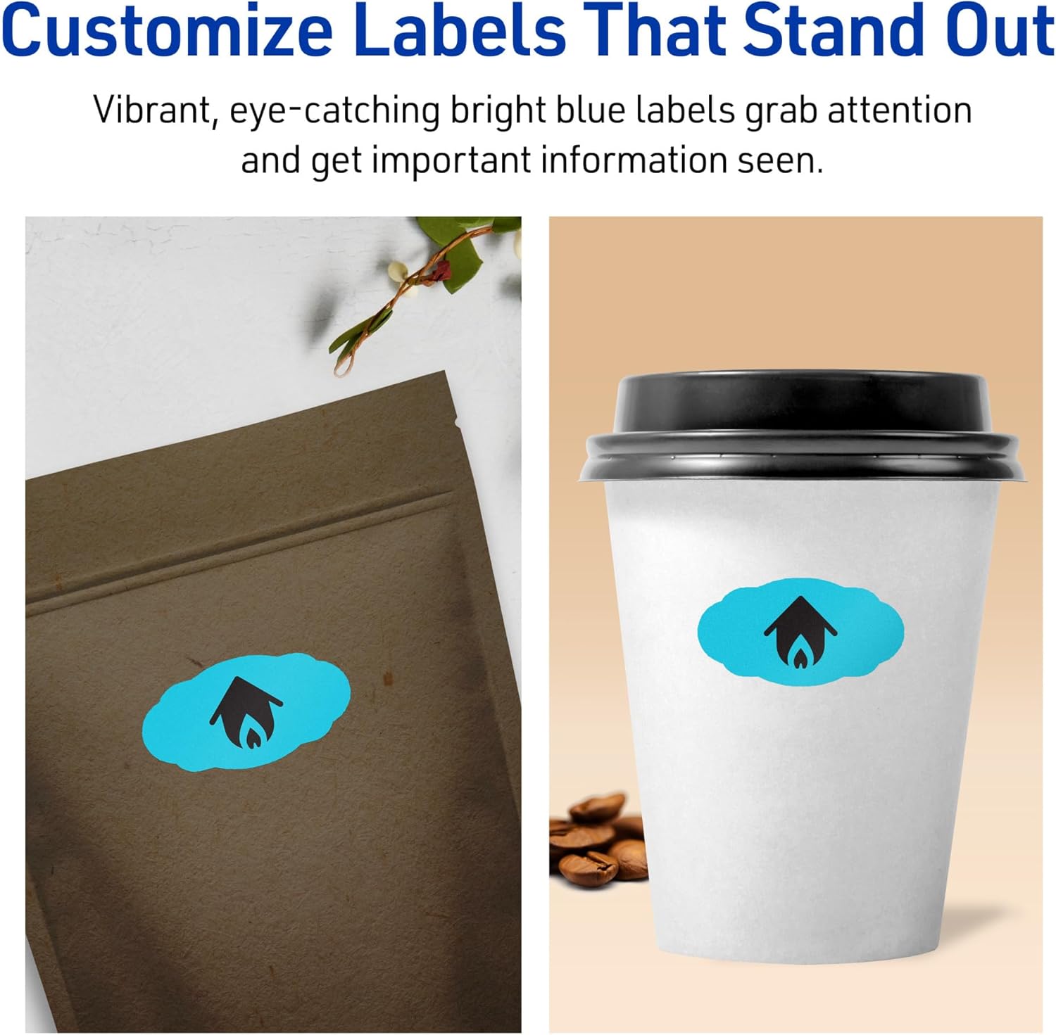 Avery Printable Oval Scalloped Labels, Sure Feed, Print-to-the-Edge, Laser/Inkjet Printable