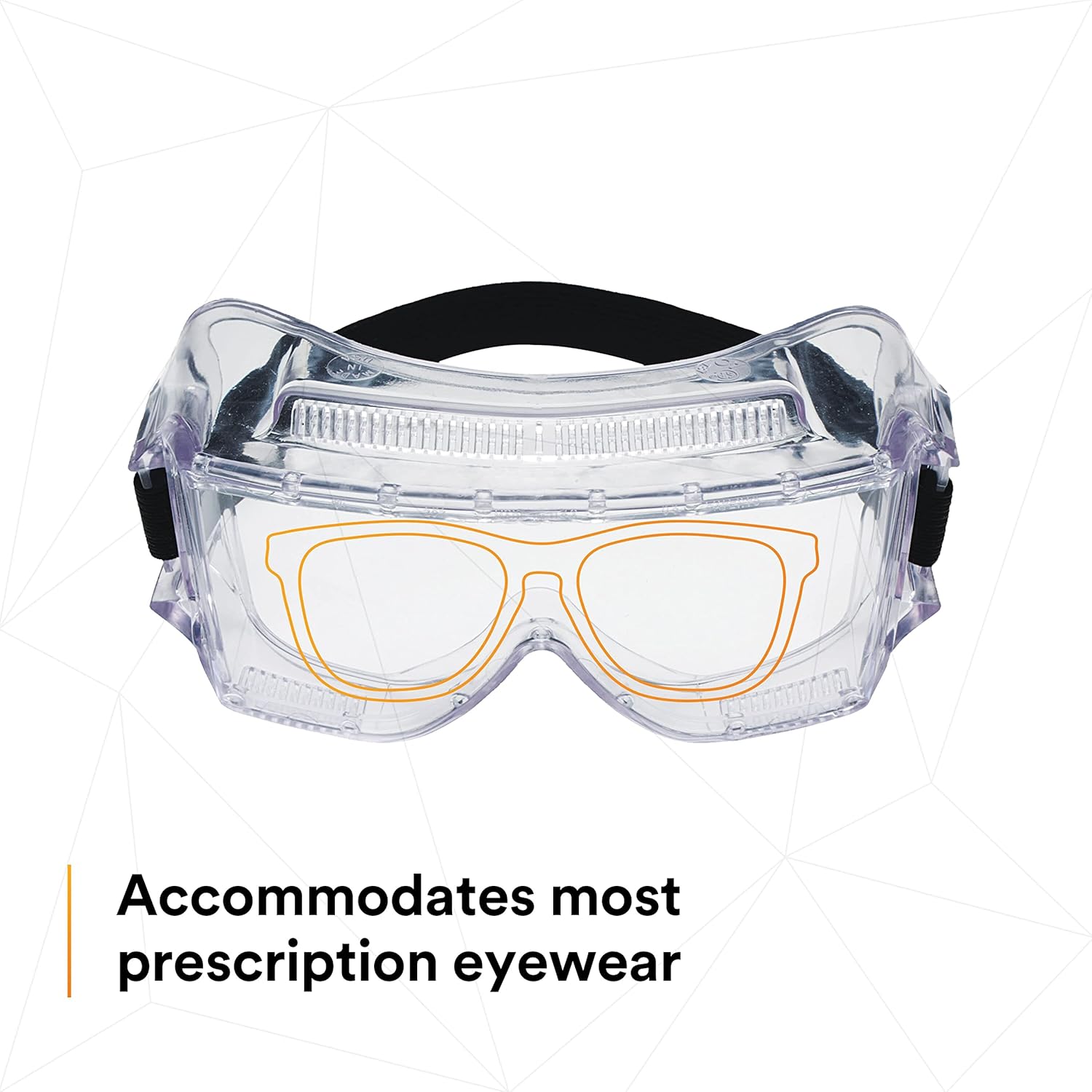 3M Centurion Safety Impact Goggle 452AF, 40301-00000-10 Clear Anti-Fog Lens, Pack of 1