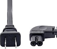 StarTech.com Laptop Power Cord NEMA 1-15P to Right Angle IEC C7, 18AWG, 7A 125V